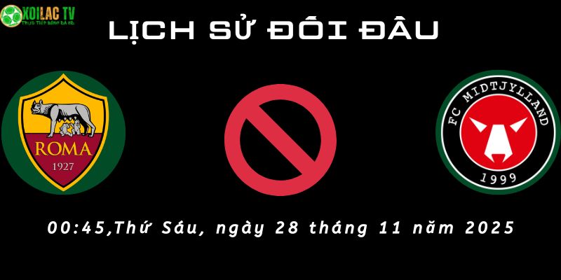 Lịch sử đối đầu Roma vs Midtjylland